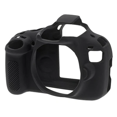 Abbildung von easyCover Silikon Kameratasche Schutz für Ihre Kamera Canon 1200D/T5 Schwarz