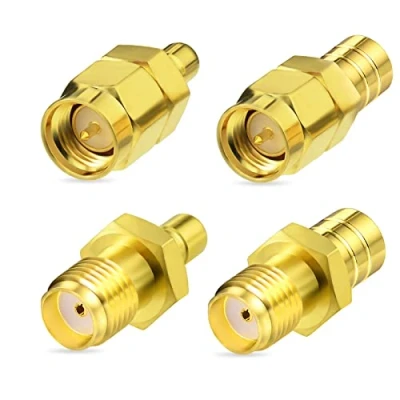 Abbildung von Bingfu DAB Autoradio Antenne SMB Adapter auf SMA Stecker RF Konverter 4 Kit kompatibel mit Stereo Head Unit Empfänger Tuner