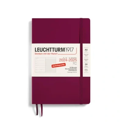 Abbildung von LEUCHTTURM1917 370621 Wochenkalender &amp; Notizbuch Medium (A5) 2025, 18 Monate 07.2024 12.2025, Softcover, Port Red, Deutsch