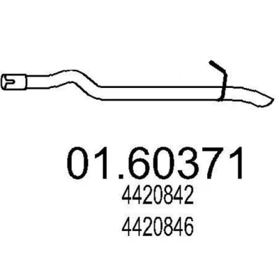 Abbildung von MTS 01.60371 Endschalldämpfer 950 FORD: Tourneo Connect, Transit Connect Mk1 Kastenwagen