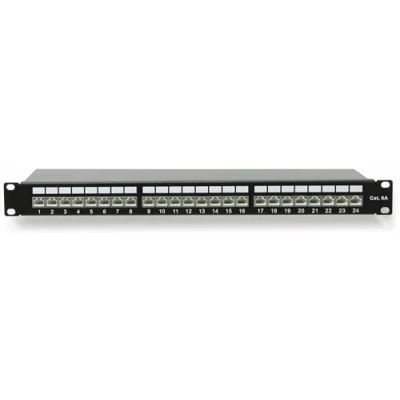 Abbildung von RED4POWER CAT.6a Patchpanel R4 N119S, 24 Fach, 19&quot;, schwarz