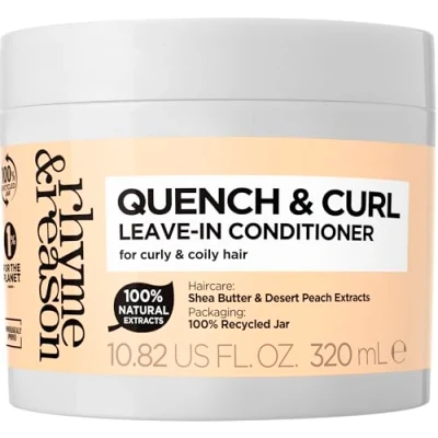 Abbildung von Rhyme &amp; Reason Quench Curl Leave In Conditioner, feuchtigkeitsspendende Behandlung für lockiges, lockiges und strukturiertes Haar (320 ml)