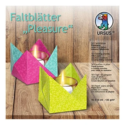 Abbildung von Ludwig Bähr Faltblätter Pleasure 135g/qm 15x15cm VE=50 Blatt 9 Farben