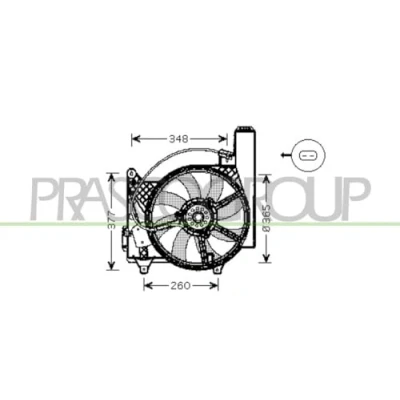 Abbildung von PRASCO OP350F002 Lüfter 365 12 240 OPEL: Meriva A