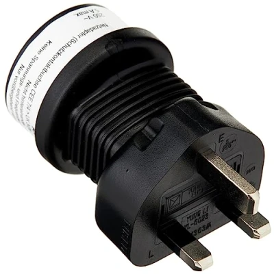 Abbildung von Wentronic Goobay Netzadapter, Schwarz Schutzkontaktbuchse (Typ F, CEE 7/4) &gt; British 3 Pin Stecker G, BS 1363) (95307)