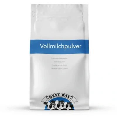 Abbildung von Best Way Vollmilchpulver 25 KG 0% Zusätzen Wiederverschließbare Verpackung Lange Haltbar Vielfältige Anwendungsmöglichkeiten Einfach Milch herstellen (nur Wasser hinzufügen)