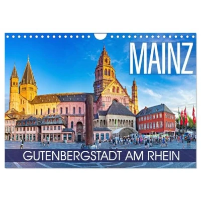 Abbildung von Mainz Gutenbergstadt am Rhein (Wandkalender 2025 DIN A4 quer), CALVENDO Monatskalender