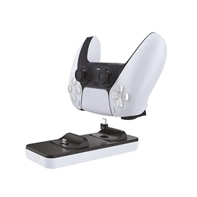 Abbildung von DR1TECH GamePow+ Ladestation Für PS5 Dualsense Controller Mit Schnelles Aufladen Doppelte Ladung Des Wireless Controllers PS 5 Entfernbaren Anschlüssen