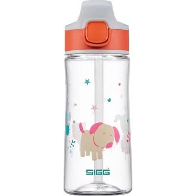 Abbildung von SIGG Miracle Kinder Trinkflasche (0.45 L), Kinderflasche mit auslaufsicherem Deckel, einhändig bedienbare Strohhalm