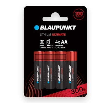 Abbildung von BLAUPUNKT AA Lithiumbatterien Packung mit 4, am besten für Digitalkameras und Internet of Things (IoT) Geräten, FR6BUL/4CP