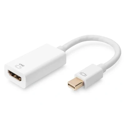 Abbildung von DIGITUS Mini DisplayPort Grafik Adapter, mDP zu HDMI Typ A, 4K Ultra HD 60Hz, 4096 x 2160 Pixel, Weiß