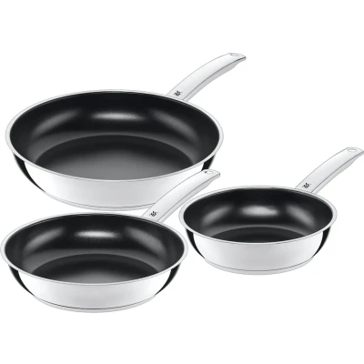 Abbildung von WMF Pfannen Set Durado, Cromargan® Edelstahl Rostfrei 18/10 (Set, 3 tlg), 20/24/28 cm, Antihaftversiegelung, Induktion, Cromargan