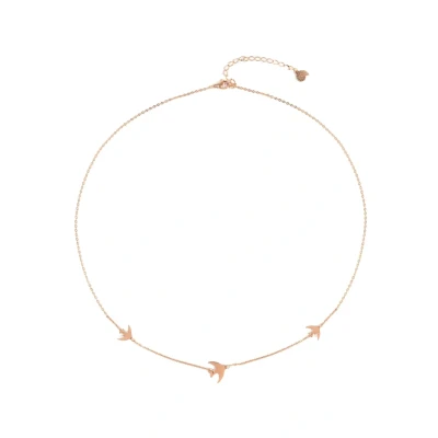 Abbildung von Hey Happiness Flying Birds Halskette Rose goldcoloured, Damen, Größe: 53, gold coloured