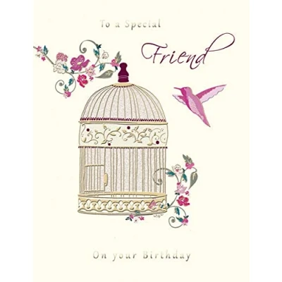 Abbildung von Piccadilly Greetings Group Ltd Geburtstagskarte mit Aufschrift &quot;For A Great Friend&quot;, 20,3 x 15,2 cm, Beige