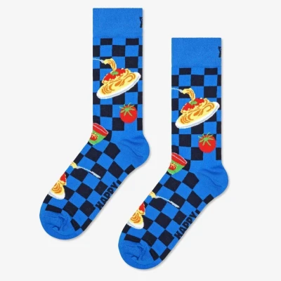 Abbildung von Socken Happy Socks Modell Dinner Sock Farbe Blau