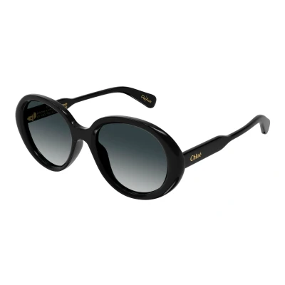 Abbildung von CHLOÉ Sonnenbrille, Damen, Größe: 55, Black/grey
