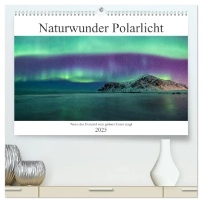 Abbildung von Naturwunder Polarlicht (hochwertiger Premium Wandkalender 2025 DIN A2 quer), Kunstdruck in Hochglanz