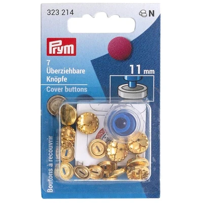 Abbildung von Prym Schaltfläche „Abdeckung“, Metal, Silber, 11 mm Größe, 7