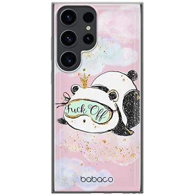 Abbildung von Babaco ERT Group Handyhülle für Samsung S23 Ultra Original und offiziell Lizenziertes Muster Panda 001 optimal an die Form des Handy angepasst, hülle aus TPU