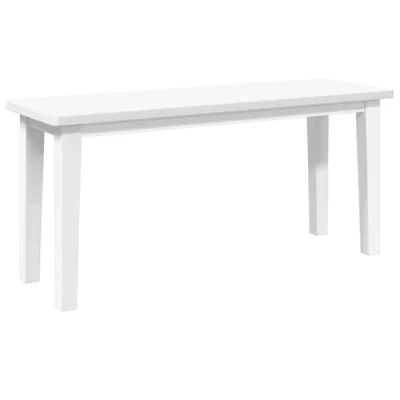 Abbildung von vidaXL Bank 90 cm Weiß Massivholz Gummibaum