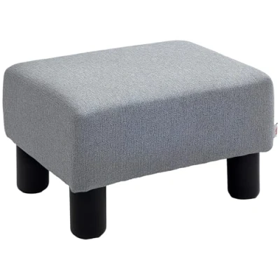Abbildung von HOMCOM Fußhocker Wohnzimmerhocker, Sofahocker aus Leinen (Sitzhocker, 1 St., Polsterhocker), Mit elegantem Stoffbezug