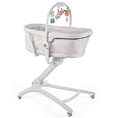 Abbildung von Chicco Kombihochstuhl Baby Hug 4 in 1, Glacial, Stubenwagen, Liegesessel, Hochstuhl und erster Stuhl Einem!
