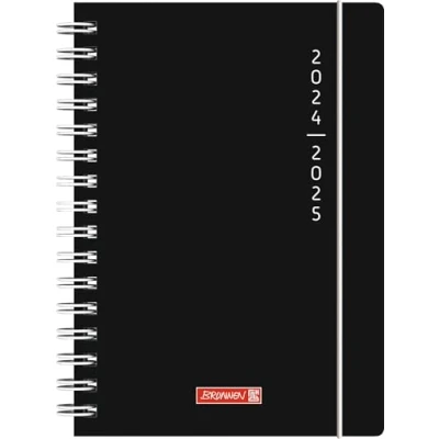 Abbildung von BRUNNEN Schülerkalender (2024/2025) „Plain Black“, 1 Seite = Tag, A5, 352 Seiten, schwarz