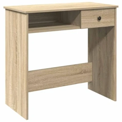 Abbildung von vidaXL Schreibtisch Sonoma Eiche 80x40x75 cm Holzwerkstoff, Bürotisch, Tisch, PC Computertisch, Laptoptisch, Arbeitstisch, Studiertisch