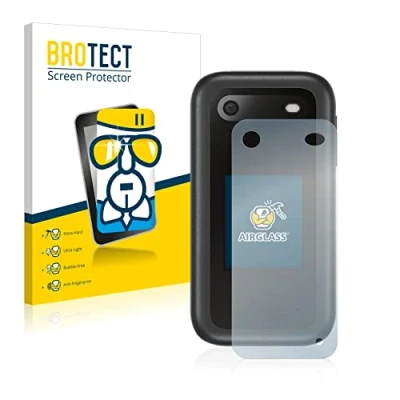 Abbildung von BROTECT Schutzglas für Nokia 2660 Flip (Rückseite) Schutzfolie Panzer Folie Glas [Extrem Kratzfest 9H, Anti Fingerprint, Ultra Transparent]