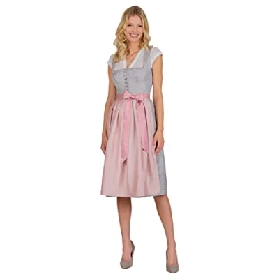 Abbildung von Stockerpoint Damen Dirndl Valencia Kleid für besondere Anlässe, grau, Standard