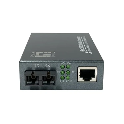 Abbildung von LevelOne GVT 2014 RJ45 zu SC Gigabit Medienkonverter, PoE PSE, Singlemode Glasfaser, 20 km