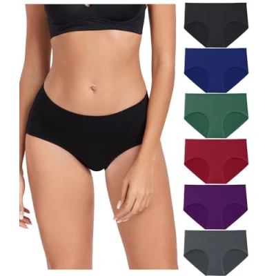 Abbildung von wirarpa Unterhosen Damen Baumwolle Bequeme Unterwäsche Frauen Slips Atmungsaktiv Pantys 6er Pack Mehrfarbig Größe S