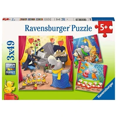 Abbildung von Ravensburger Puzzles Animals On Stage 3x49 Teile