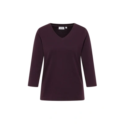 Abbildung von Cecil Vneck Langarmshirt, Damen, Größe: Large, Rot