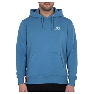 Abbildung von Alpha Industries Basic Hoody Small Logo Kapuzensweat für Herren Airforce Blue