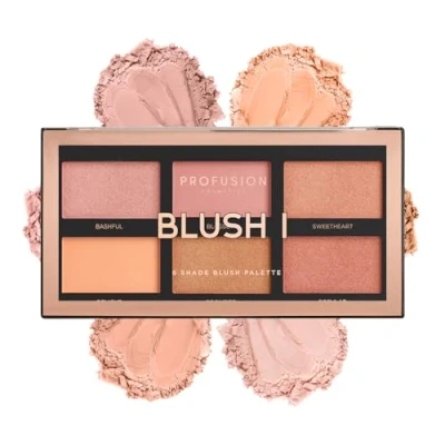 Abbildung von Profusion Cosmetics The Go Palette Blush I Long Lasting 6 Shade Face Rouge Gives Daily Glamorous Celebrity Look