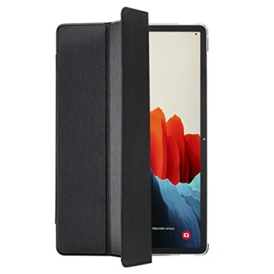 Abbildung von Hama Hülle für Samsung Galaxy Tab S7 11 Zoll und S Pen (aufklappbares Tablet Case, Schutzhülle mit Standfunktion, transparente Rückseite, magnetisches Cover Auto Wake/Sleep) schwarz