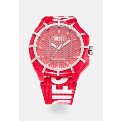 Abbildung von Diesel Framed Uhr, Herren, Größe: One Size, Red