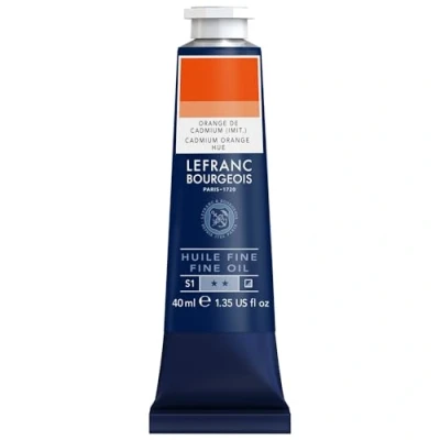 Abbildung von Lefranc Bourgeois 301758 Feine Ölfarbe in hervorragender Qualität,lichtecht mit gleichmäßige Konsistenz, 40ml Tube, ideal für Keilrahmen, Leinwand, Malkarton Kadmiumgelb Dunkel Farbton