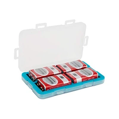 Abbildung von JJC Feuchtigkeitsfeste Batteriehülle für 4 x 9 V wiederaufladbare Batterien, Aufbewahrungsbox Batterien