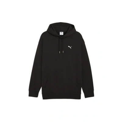 Abbildung von Puma Wardrobe Essentials Relaxed Fleece Hoodie Herren Mit Plain Black Größe: XS