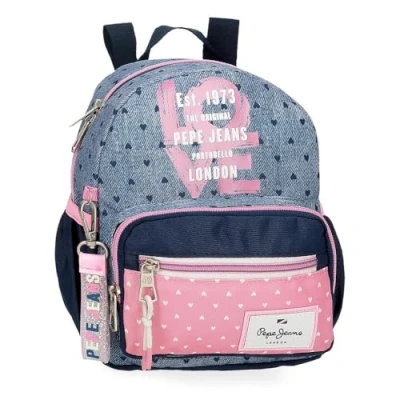 Abbildung von Pepe Jeans Noni Denim Rucksack, Mehrfarbig, 19 x 23 8 cm, Polyester von Joumma Bags, bunt, Wanderrucksack