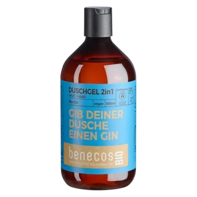 Abbildung von benecosBIO Duschgel 2in1 BIO GIN Haut &amp; Haar GIB DEINER DUSCHE EINEN vegan recyceltes Plastik