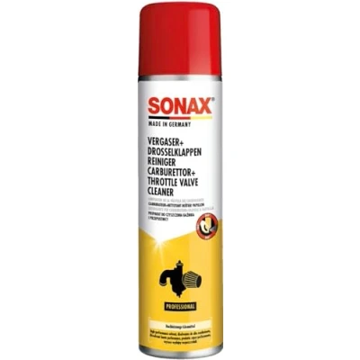 Abbildung von SONAX Vergaser + DrosselklappenReiniger (400 ml) Hochleistungs Lösemittel für stark verschmutzte und verkokte Motorteile Art Nr. 04883000