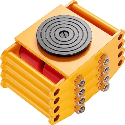 Abbildung von VEVOR 4x Panzerrollen 8T Transportfahrwerk 280x210x105mm Transportrollen aus Kohlenstoffstahl Industrieroller mit 4 PU Richtungsräder Roller Ф 135x9mm Drehplatte Möbeltransporthilfe Transportroller