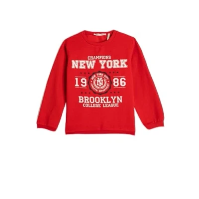Abbildung von Koton Boys Sweatshirt Printed Crew Neck Long Sleeve Brushed Interior