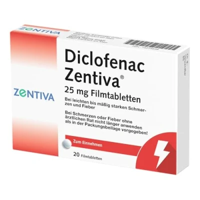 Abbildung von DICLOFENAC Zentiva 25 mg 20 St