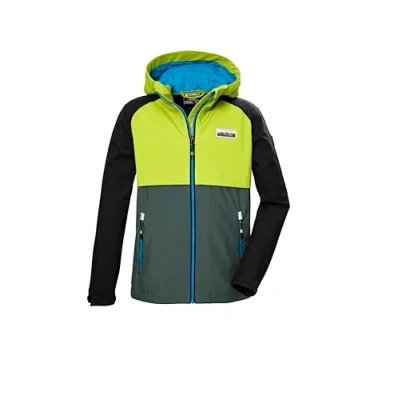 Abbildung von killtec Jungen Softshelljacke/Outdoorjacke mit Kapuze KOS 137 BYS SFTSHLL JCKT, lime, 140, 42999 000