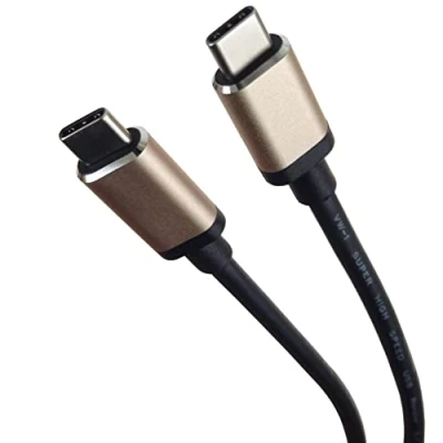 Abbildung von PremiumCord USB C 3.2 Gen 1 Verbindungskabel 1m, Datenkabel SuperSpeed bis zu 5Gbit/s, Schnellladung 2A, Generation Typ Stecker, Farbe schwarz, Aluminiumgehäuse, Länge 1m