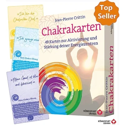 Abbildung von Chakrakarten: 49 Karten zur Aktivierung und Stärkung deiner Energiezentren (Chakren Buch Chakra Karten)
